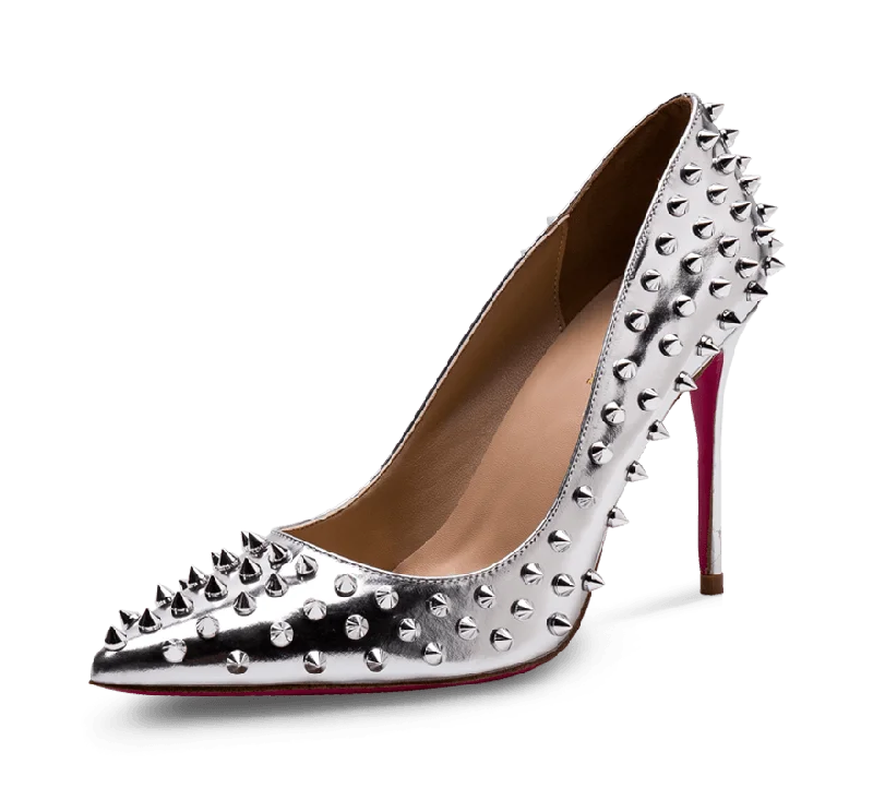 women’s trendy sandals for beach days -Spikes High Heel Pumps