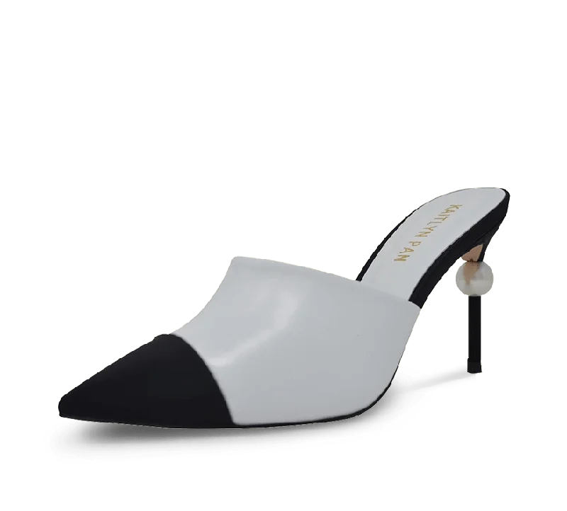 women’s classic shoes for professional settings -Debbie Two Tone Pearl Mules