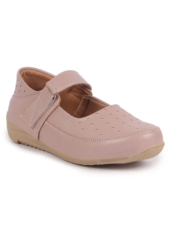 trendy wedges for women’s spring fashion -Women Purple Adjustable Strap Hook and Loop Round Toe Slip On Shoes|Casual Shoe|Office Shoe|Comfortable Shoe