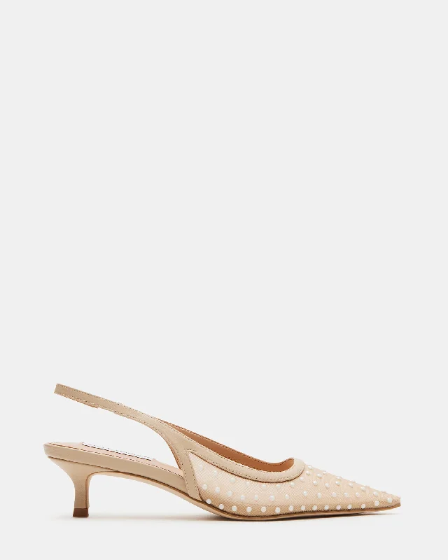 women’s high heels for elegant dinner parties -KARI PEARL NATURAL