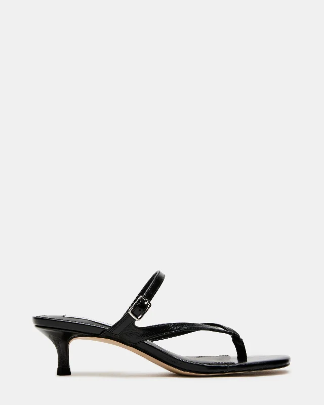 chic shoes for women’s cocktail parties -JESSA BLACK LEATHER - SM REBOOTED