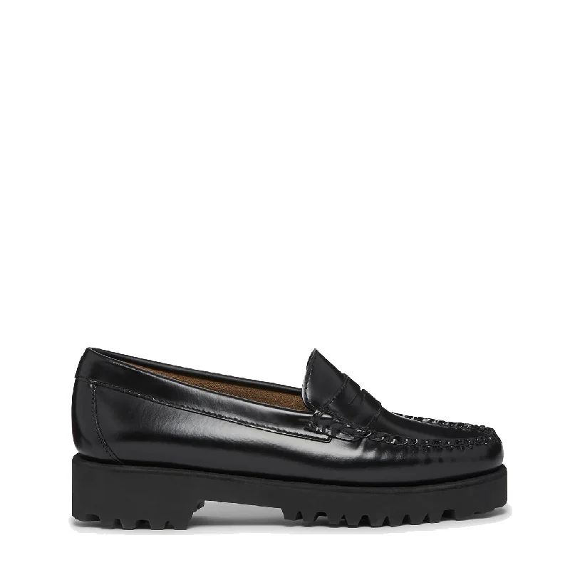 women’s classic flats for everyday wear -G.H.Bass Womens Weejuns 90s Penny Loafers Black Leather