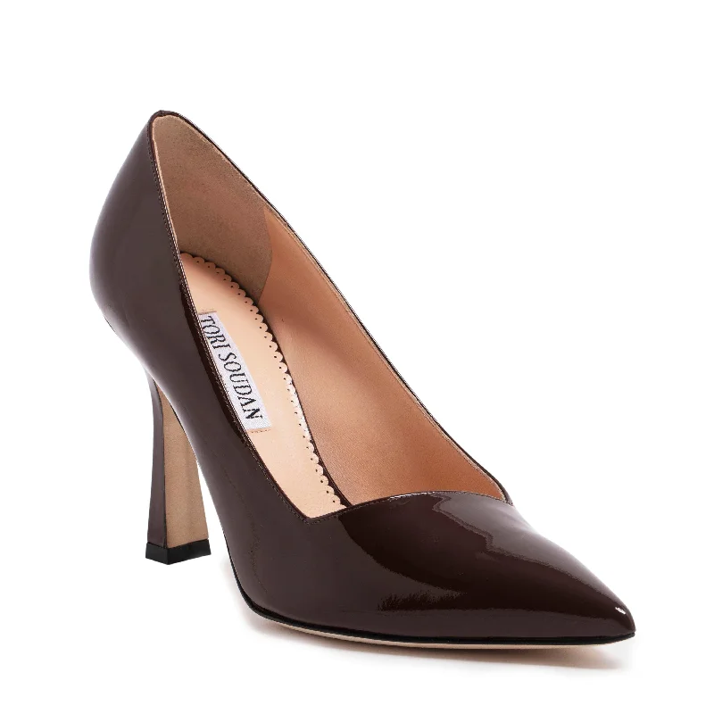 women’s trendy flats for fall fashion -Kamala Pump -  Espresso (High-Heel)