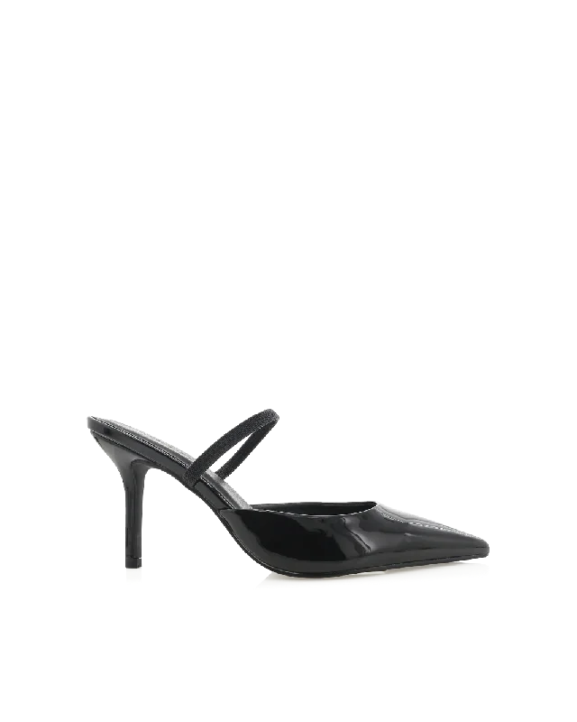 women’s stylish flats for summer days -KODA - BLACK PATENT