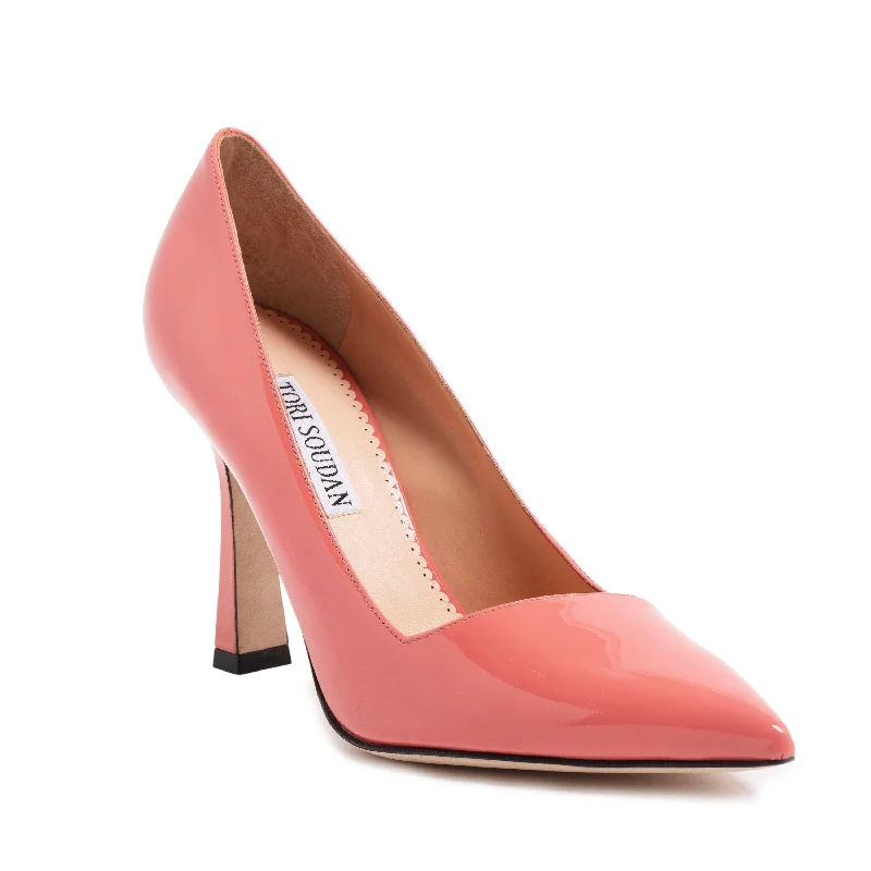 women’s trendy sandals for beach days -Kamala Pump -  Salmon (High-Heel)