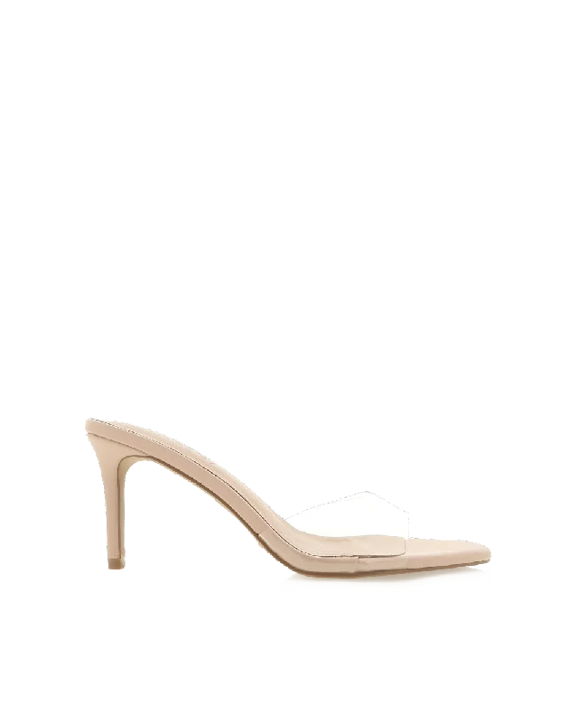 trendy wedges for women’s spring fashion -IDENA - NUDE-CLEAR