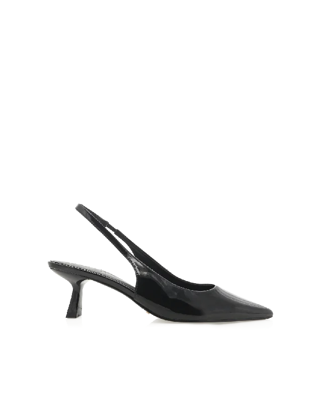 trendy wedges for women’s spring fashion -AYLA - BLACK PATENT