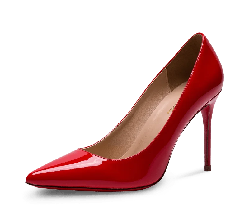 comfortable sneakers for women’s casual wear -Pointed Toe Red Sole High Heel Pumps