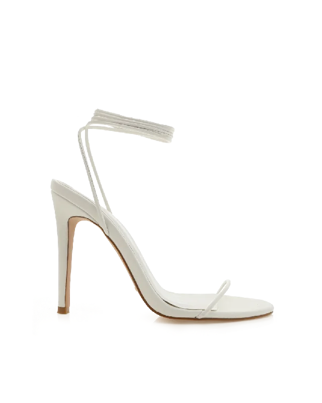 women’s high heels for dinner parties -XAMIRA - WHITE