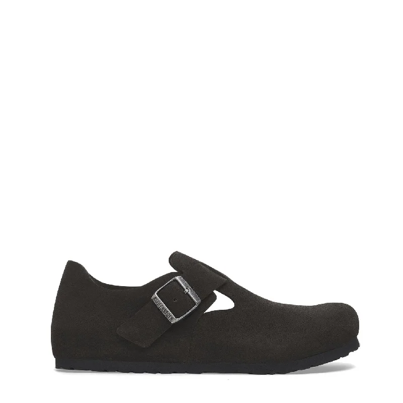 women’s high heels for elegant dinner parties -Birkenstock Womens Narrow London Suede Black