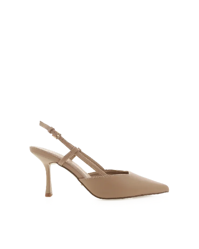 women’s stylish flats for summer days -ISABEL - DARK NUDE