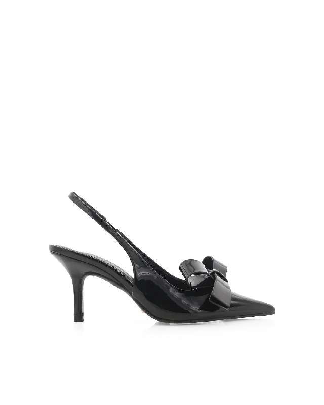 women’s trendy slip-on shoes for easy style -ROSIO - BLACK PATENT