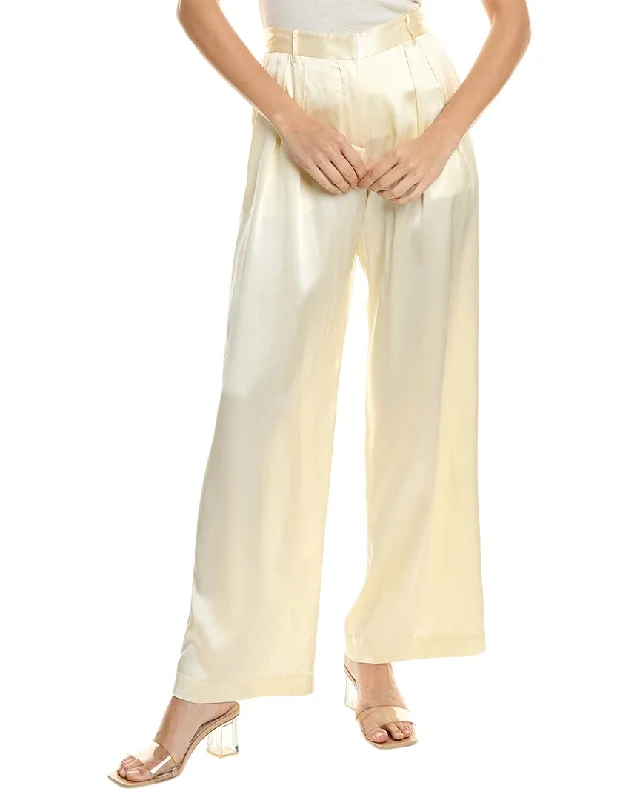 casual jumpsuits for women’s relaxed style -LoveShackFancy Emberlynn Silk Pant