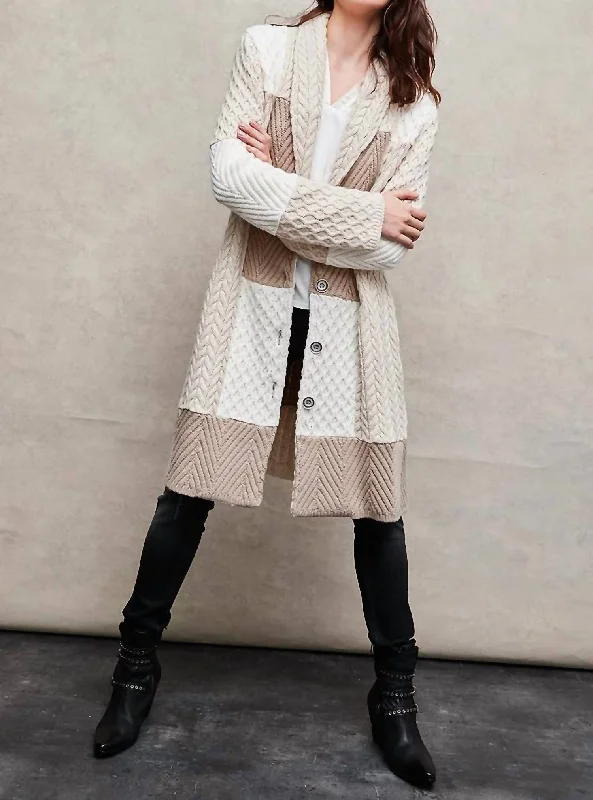 casual jackets for women’s street style -Sweater Coat In Cream