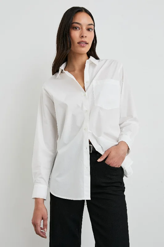 cozy coats for women’s winter style -ELSA SHIRT - WHITE