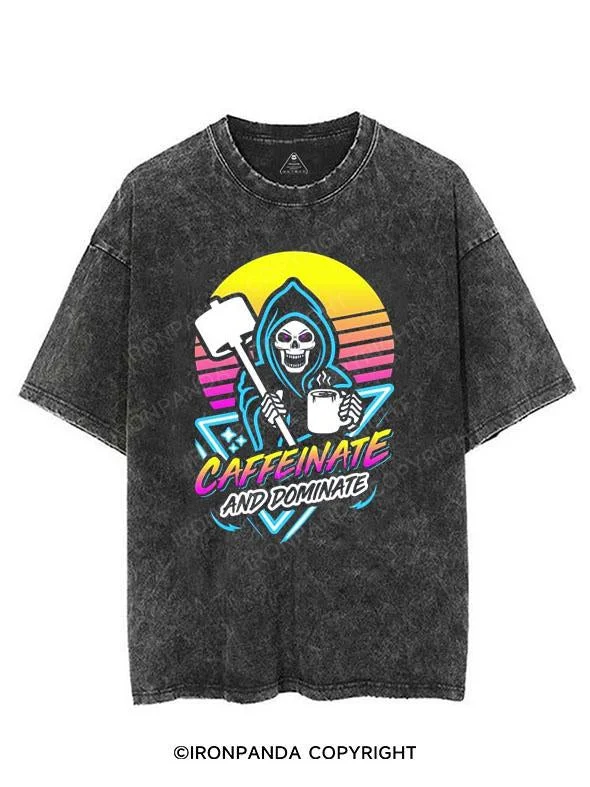 stylish women’s coats for fall weather -Caffeinate And Dominate VINTAGE GYM SHIRT