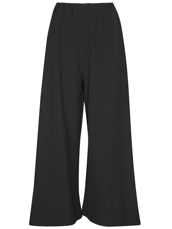 chic dresses for women’s beach vacations -Bind Pants - Black