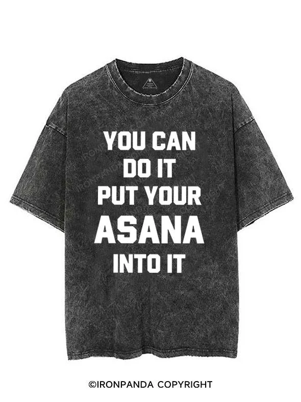 comfortable women’s sweaters for fall weather -You Can Do It Put Your Asana Into It VINTAGE GYM SHIRT