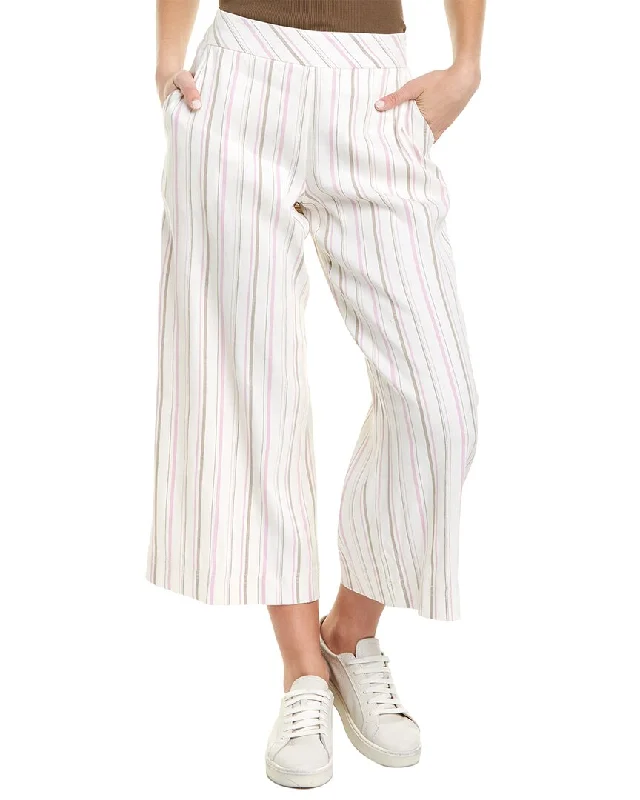 comfortable women’s loungewear for home -Trina Turk Monument Striped Linen-Blend Pant