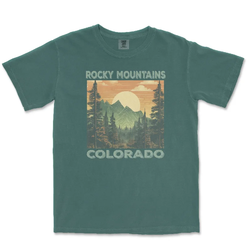 casual tops for women’s everyday wardrobe -Rocky Mountain National Park Comfort Colors T Shirt