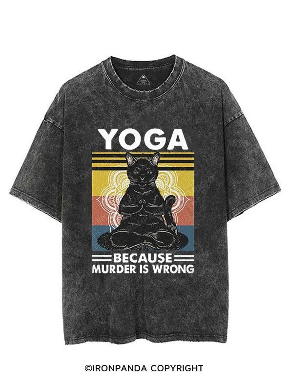 elegant dresses for women’s special celebrations -Yoga Because Murder Is Wrong VINTAGE GYM SHIRT