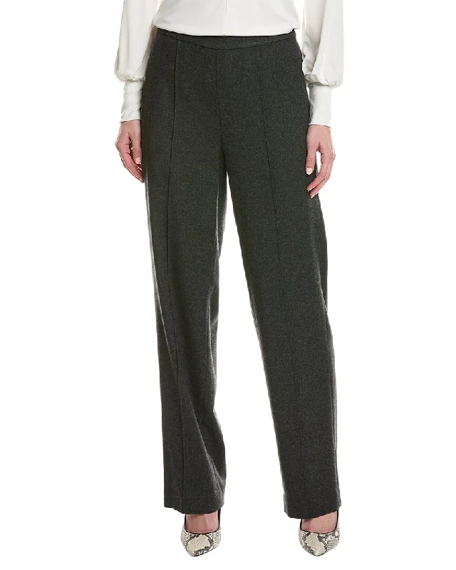 trendy tops for women’s street style -Vince Mid-Rise Wool-Blend Wide Leg Pant