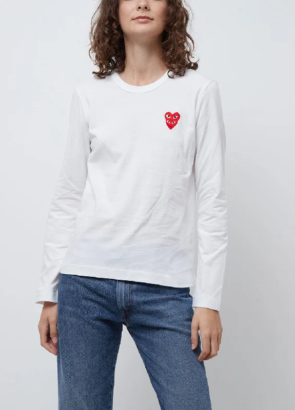 fashionable sweaters for women’s fall outfits -T291 Double Heart Long-sleeve T-shirt