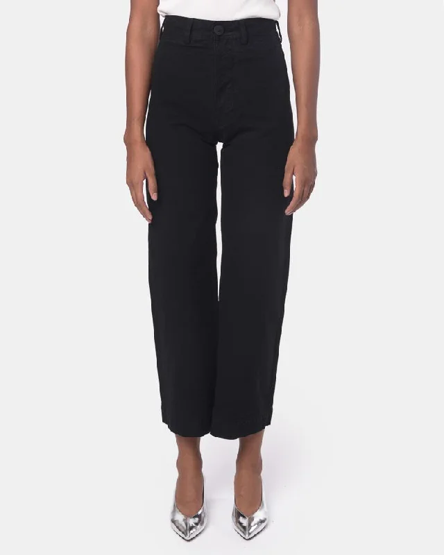 women’s fashionable loungewear for weekends -Sailor Pant in Black