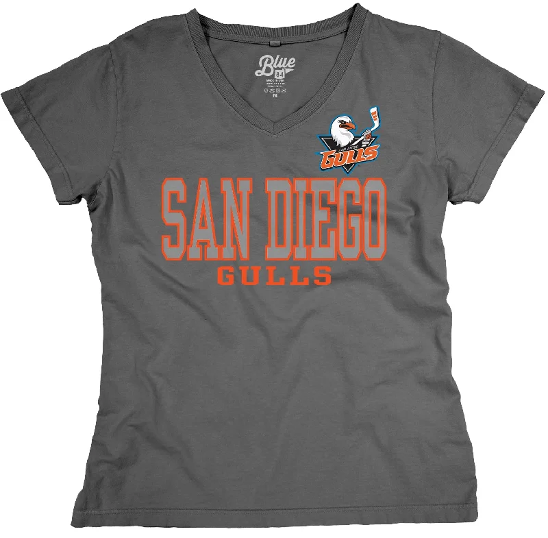 chic blazers for women’s office wardrobe -Women's San Diego Gulls Odd Squad V-Neck Tee