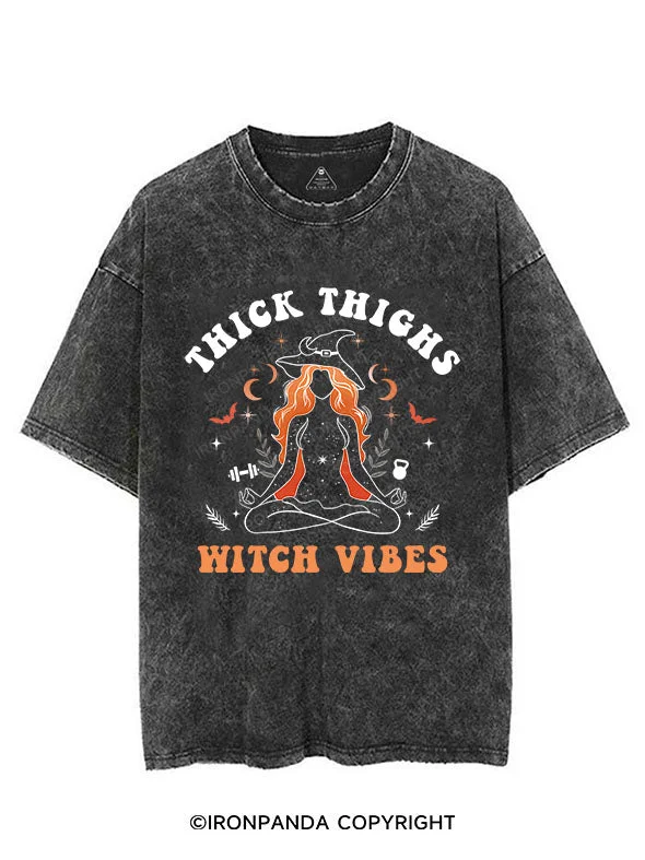 trendy pants for women’s 2025 wardrobe -THICK THIGHS WITCH VIBES VINTAGE GYM SHIRT