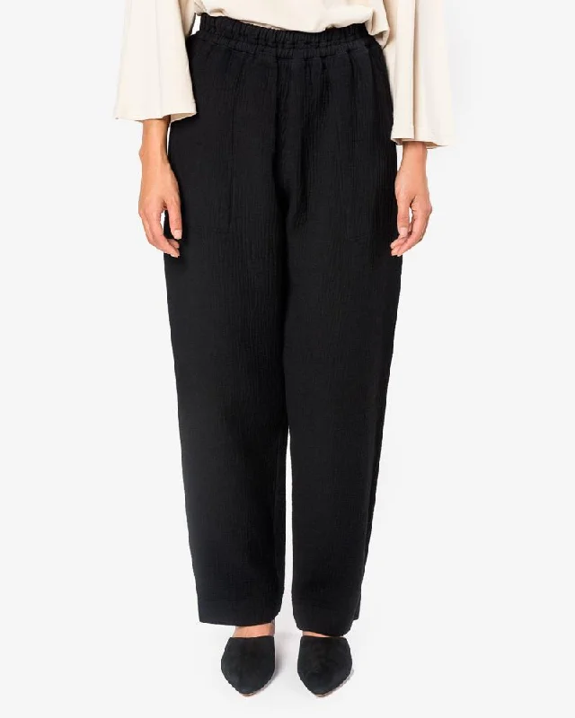 trendy women’s shirts for business attire -Canvas Pants in Black