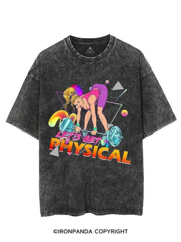 stylish women’s sweaters for casual wear -Let's Get Physical Workout VINTAGE GYM SHIRT