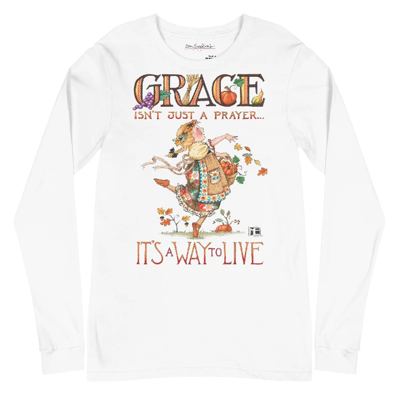 women’s cozy sweaters for chilly fall days -Grace Long Unisex Sleeve T-Shirt