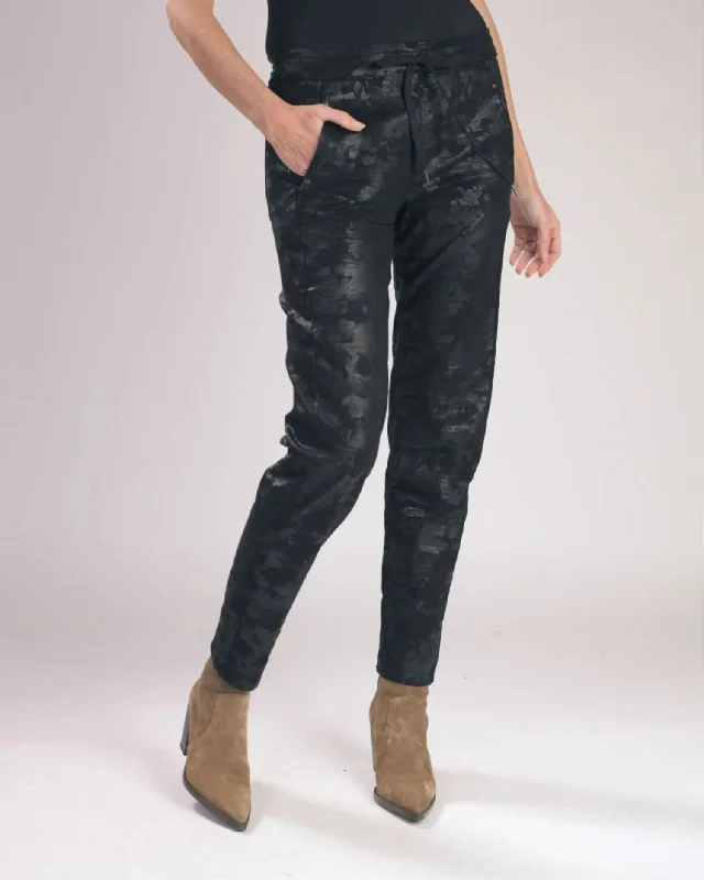 elegant women’s evening wear for special events -Floral Iconic Stretch Jeans, Black