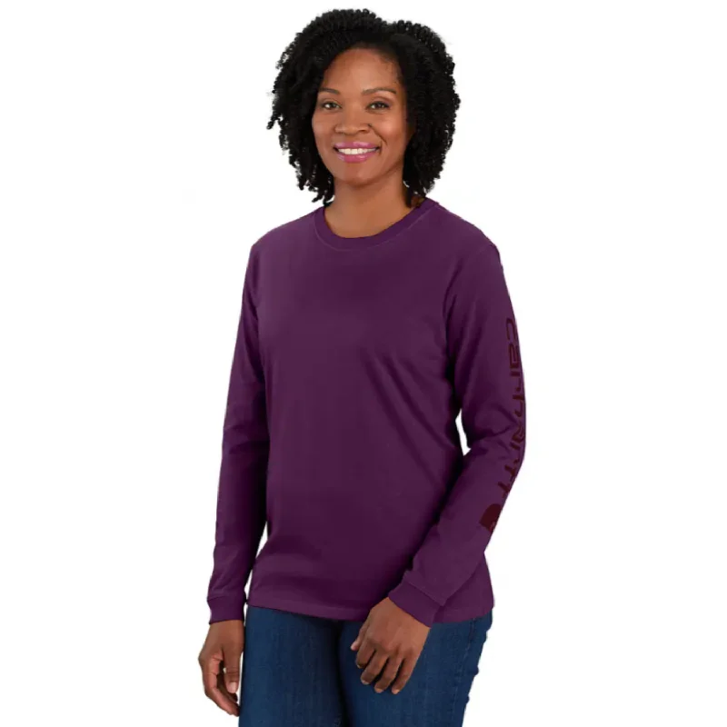 versatile sweaters for women’s casual style -Carhartt Women's Logo Sleeve Long Sleeve T-Shirt