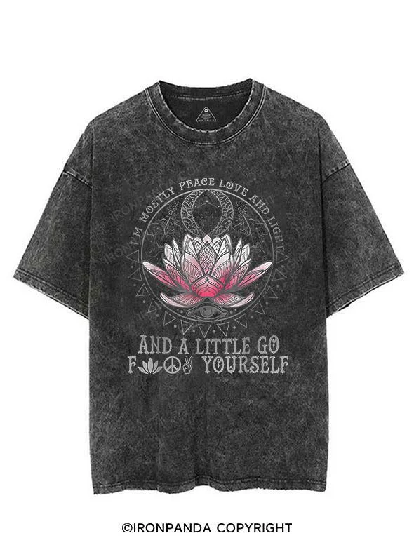 casual dresses for women’s daily wear -I'm Mostly Peace Love And Animals And A Little Go fuck yourself VINTAGE GYM SHIRT