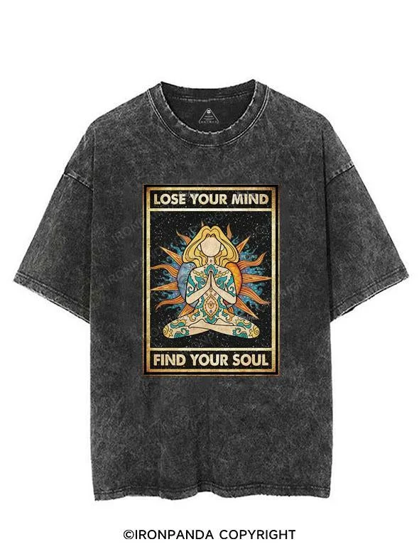 women’s stylish cardigans for 2025 trends -Lose Your Mind Find Your Soul VINTAGE GYM SHIRT