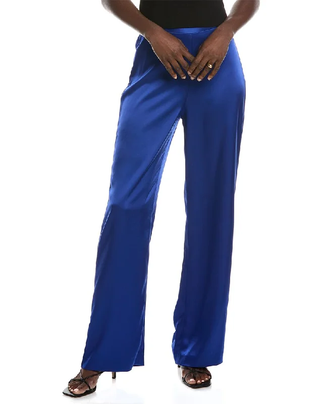 casual dresses for women’s vacation outfits -St. John Liquid Satin Pant