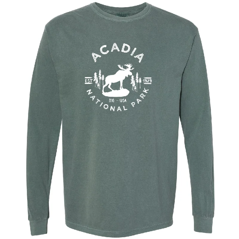 chic blazers for women’s office wardrobe -Acadia National Park Comfort Colors Long Sleeve T Shirt