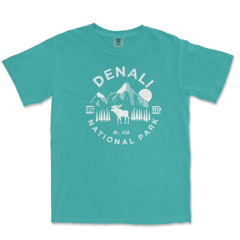 women’s cozy loungewear for weekend relaxation -Denali National Park Comfort Colors T Shirt