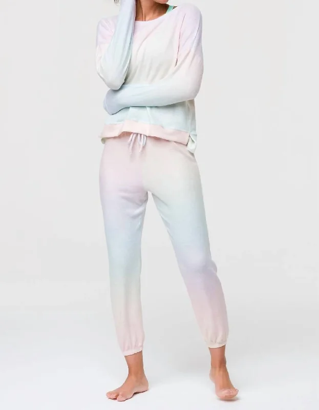 women’s trendy tops for casual days -High Low Sweatpant In Dreamsicle