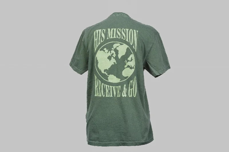 chic dresses for women’s spring wardrobe -His Mission T-Shirt (Moss Green)