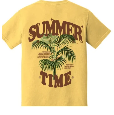 cozy women’s sweaters for chilly days -SUMMERTIME T-Shirt YELLOW