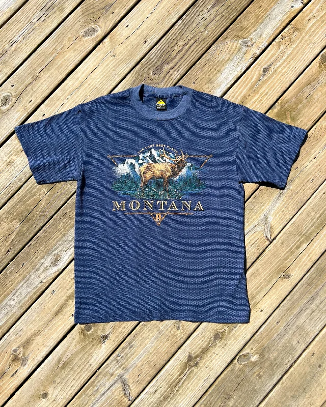 women’s dresses with vintage style -Vintage Textured Montana Elk Shirt