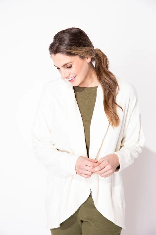 elegant dresses for women’s special celebrations -Cocoon Jacket in Ivory by Escape