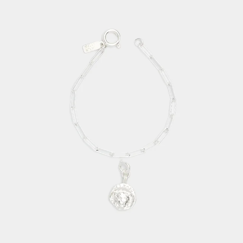 women’s layered necklaces for trendy looks -Medusa Charm on Cairo Bracelet in Silver