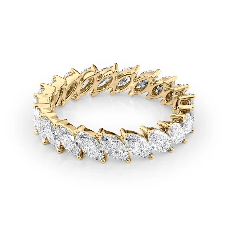 trendy crystal bracelets for women’s casual looks -2ct Slanted Marquise Eternity