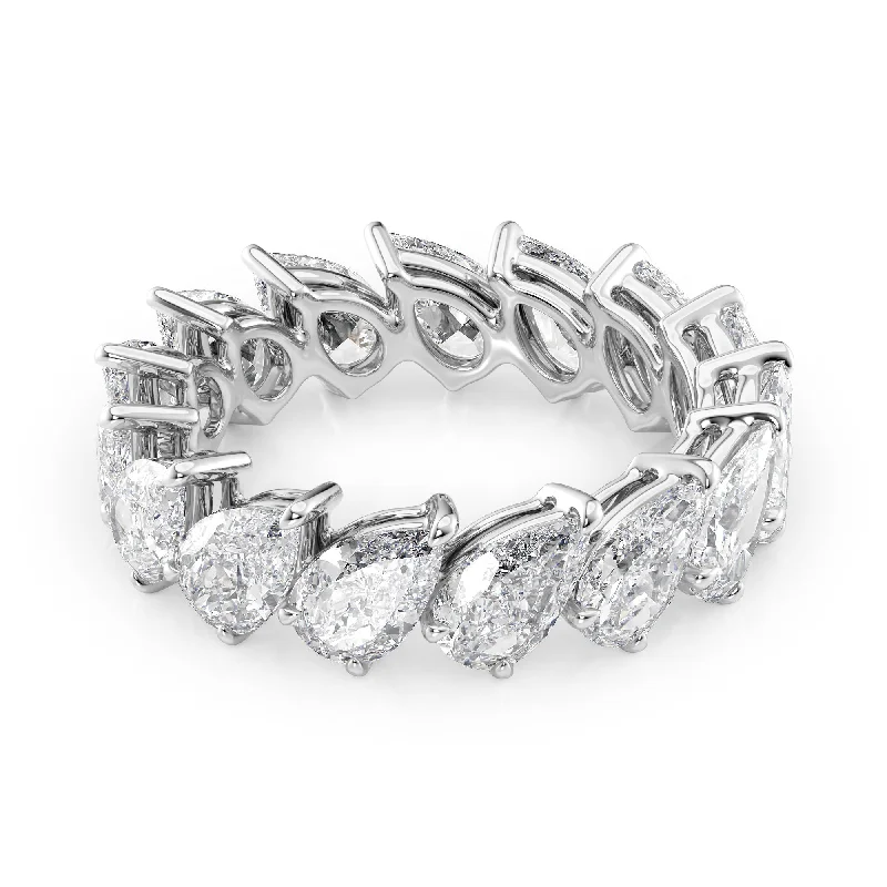 trendy cuff bracelets for women’s evening wear -4.5ct Slanted Pear Eternity