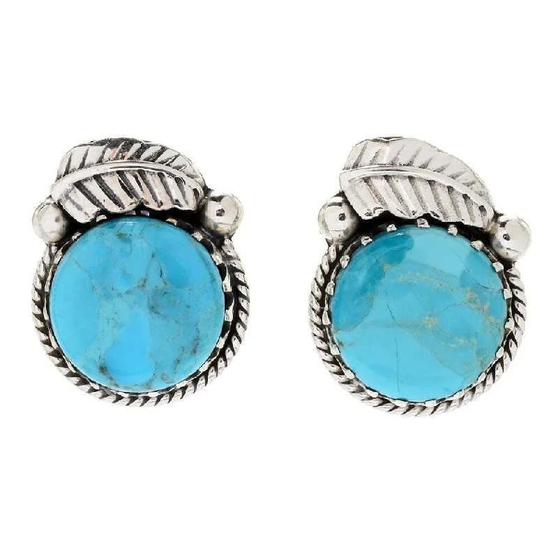 stylish rose gold rings for women’s modern look -925 Sterling Silver Kingman Turquoise Stud Earrings