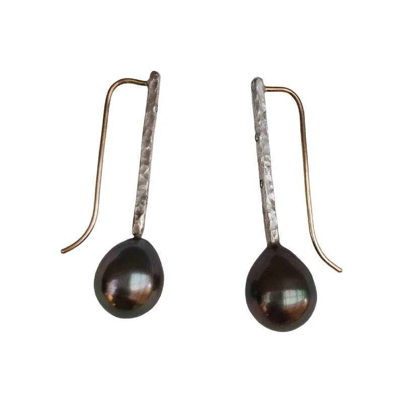 stylish gemstone earrings for chic outfits -Pacific Dream Tahitian Pearl Earrings